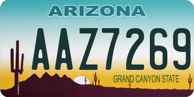 AZ license plate AAZ7269