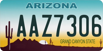 AZ license plate AAZ7306