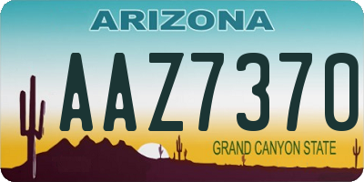 AZ license plate AAZ7370