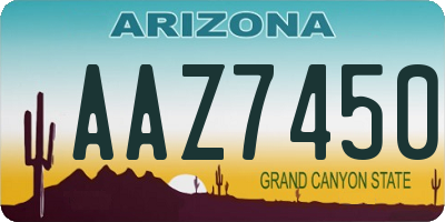 AZ license plate AAZ7450