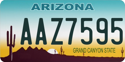 AZ license plate AAZ7595