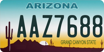 AZ license plate AAZ7688