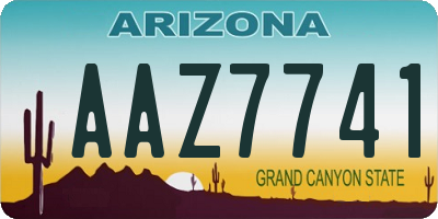 AZ license plate AAZ7741