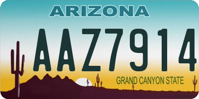 AZ license plate AAZ7914