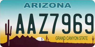 AZ license plate AAZ7969