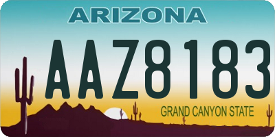 AZ license plate AAZ8183
