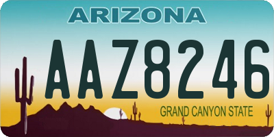 AZ license plate AAZ8246