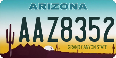 AZ license plate AAZ8352