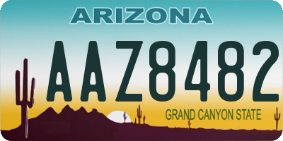 AZ license plate AAZ8482