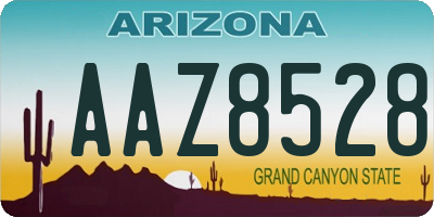 AZ license plate AAZ8528