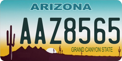 AZ license plate AAZ8565