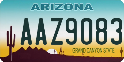 AZ license plate AAZ9083