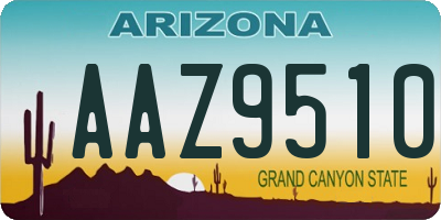 AZ license plate AAZ9510