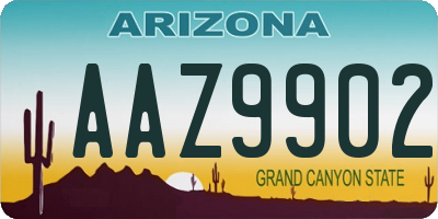AZ license plate AAZ9902