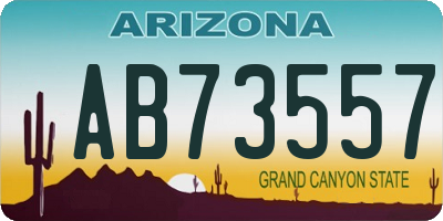 AZ license plate AB73557