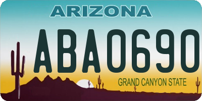 AZ license plate ABA0690