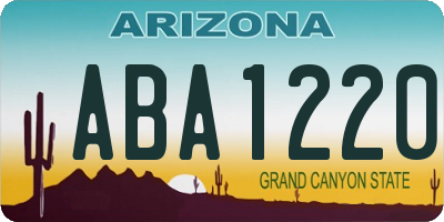 AZ license plate ABA1220