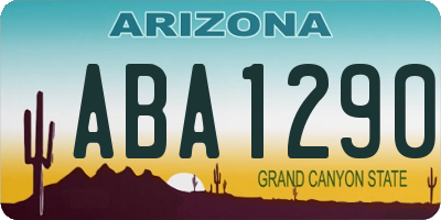 AZ license plate ABA1290