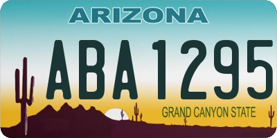 AZ license plate ABA1295