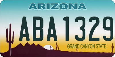 AZ license plate ABA1329