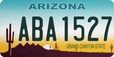 AZ license plate ABA1527