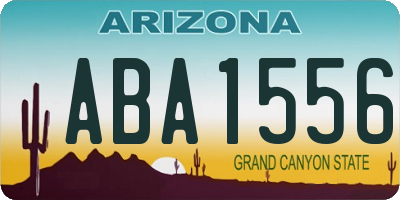 AZ license plate ABA1556