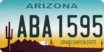 AZ license plate ABA1595