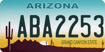 AZ license plate ABA2253