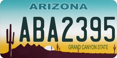 AZ license plate ABA2395