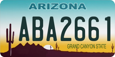 AZ license plate ABA2661