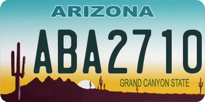 AZ license plate ABA2710