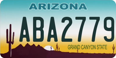 AZ license plate ABA2779