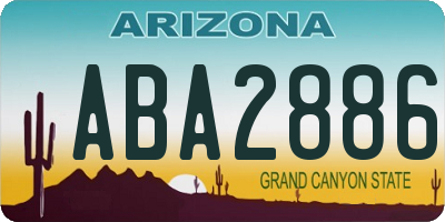 AZ license plate ABA2886