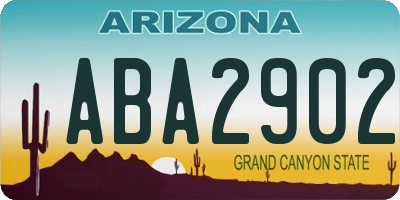 AZ license plate ABA2902