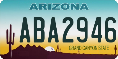 AZ license plate ABA2946