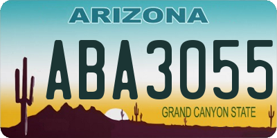 AZ license plate ABA3055