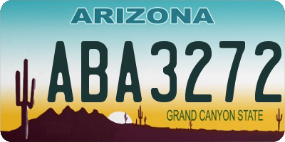 AZ license plate ABA3272