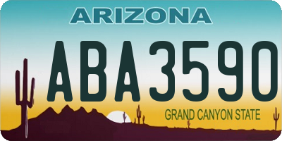 AZ license plate ABA3590