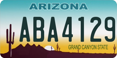 AZ license plate ABA4129