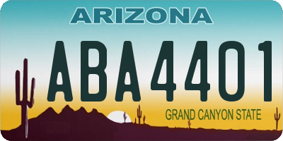 AZ license plate ABA4401