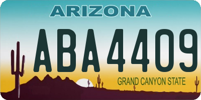 AZ license plate ABA4409