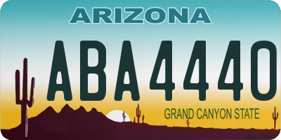 AZ license plate ABA4440