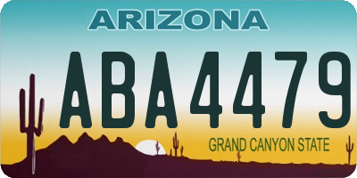 AZ license plate ABA4479