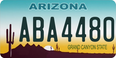 AZ license plate ABA4480