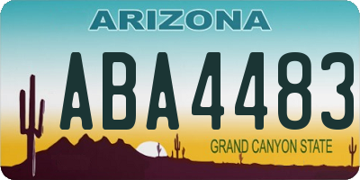 AZ license plate ABA4483
