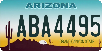 AZ license plate ABA4495