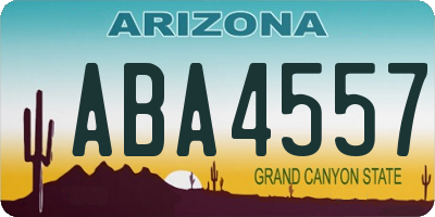 AZ license plate ABA4557