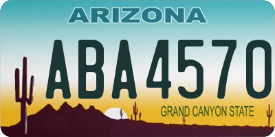 AZ license plate ABA4570