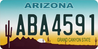 AZ license plate ABA4591