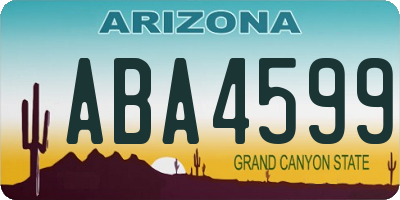 AZ license plate ABA4599